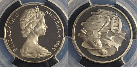 1980 Proof Twenty Cent 20c Australia PCGS PR69DCAM FDC UNC #2291