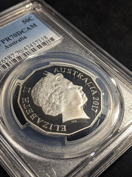 2017 Proof Fifty Cent 50c Australia PCGS PR70DCAM FDC UNC #2294