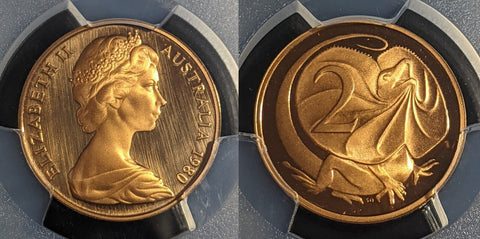 1980 Proof Two Cent 2c Australia PCGS PR69DCAM FDC UNC #2298