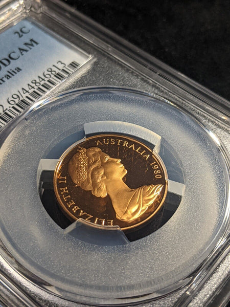 1980 Proof Two Cent 2c Australia PCGS PR69DCAM FDC UNC #2298