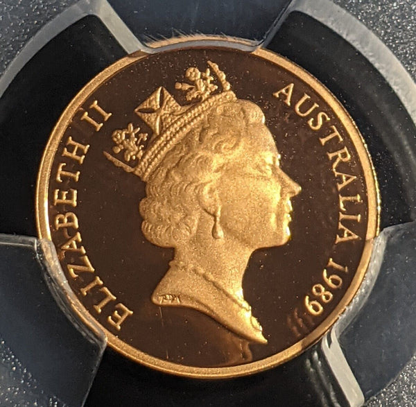 1989 Proof One Cent 1c Australia PCGS PR70DCAM FDC UNC #2299