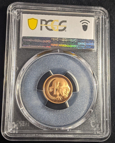 1989 Proof One Cent 1c Australia PCGS PR70DCAM FDC UNC #2299