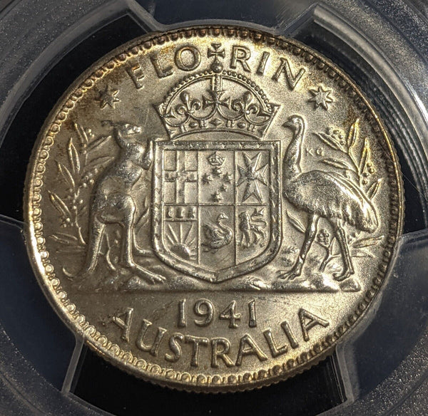 1941 M Florin 2/- Australia PCGS MS61 UNC #2307