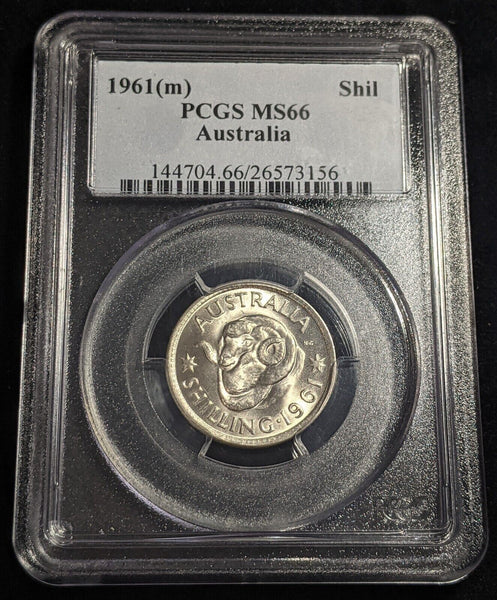 1961 M Shilling 1/- Australia PCGS MS66 GEM UNC #2309
