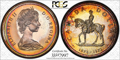Canada 1973 One Dollar $1 R.C.M.P PCGS SP66 GEM UNC #2313