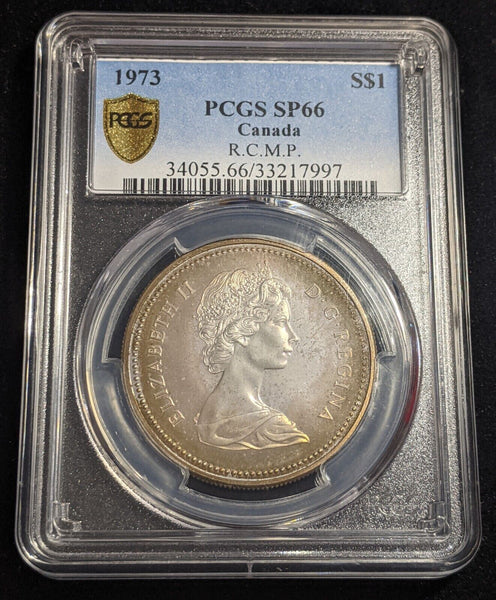 Canada 1973 One Dollar $1 R.C.M.P PCGS SP66 GEM UNC #2313