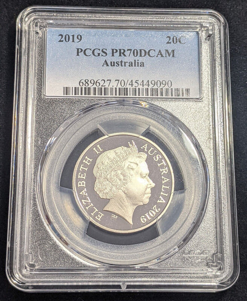 2019 Proof Twenty Cent 20c Australia PCGS PR70DCAM FDC UNC #2316