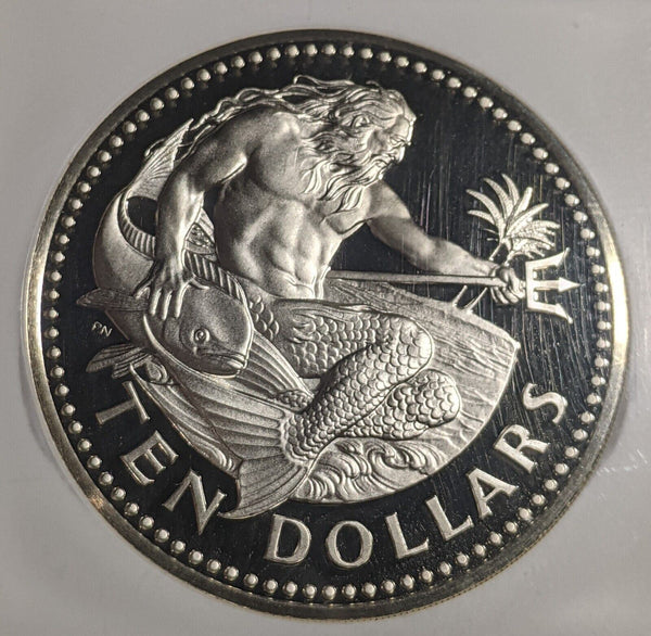 Barbados Proof 1975 FM $10 Ten Dollars NGC PR68 ULTRA CAMEO FDC GEM UNC KM#17a