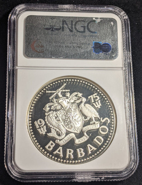 Barbados Proof 1975 FM $10 Ten Dollars NGC PR68 ULTRA CAMEO FDC GEM UNC KM#17a