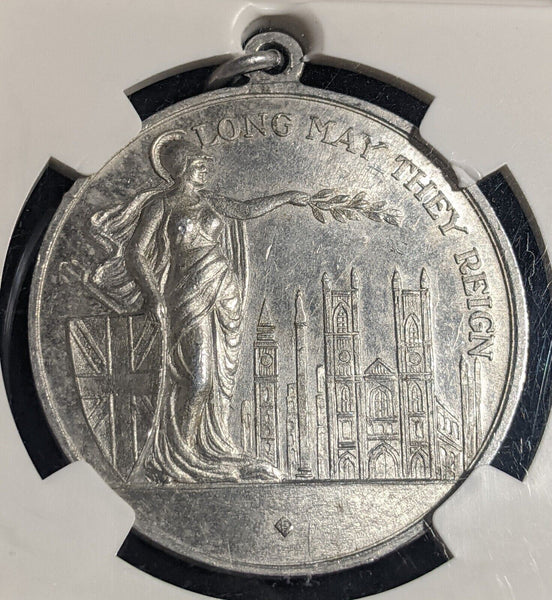 G.BRIT 1937 WM 35mm GEORGE VI CORONATION NGC MEDAL MS64 GEM UNC #2330
