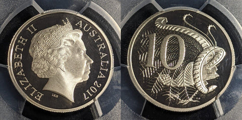 2017 Proof Ten Cent 10c Australia PCGS PR70DCAM FDC UNC #2333