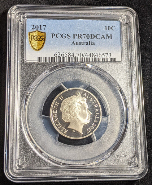 2017 Proof Ten Cent 10c Australia PCGS PR70DCAM FDC UNC #2333