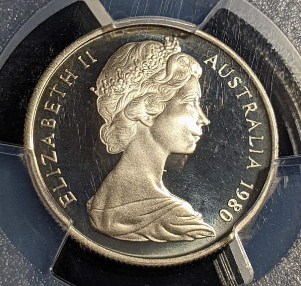 1980 Proof Five Cent 5c Australia PCGS PR68DCAM FDC UNC #2336