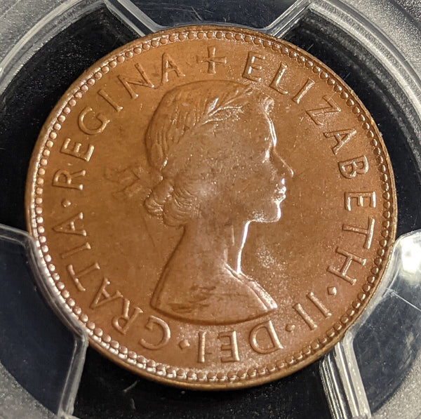 1953 (p) Half Penny 1/2d Australia PCGS MS63RB Choice UNC #2342