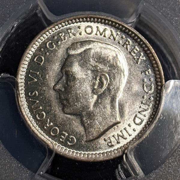 1944 S Threepence 3d Australia PCGS MS63 CHOICE UNC #2343