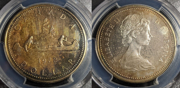 Canada 1972 One Dollar $1 Voyageur Ag PCGS SP65 GEM UNC #2339