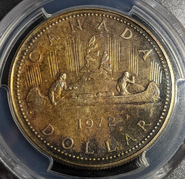 Canada 1972 One Dollar $1 Voyageur Ag PCGS SP65 GEM UNC #2339