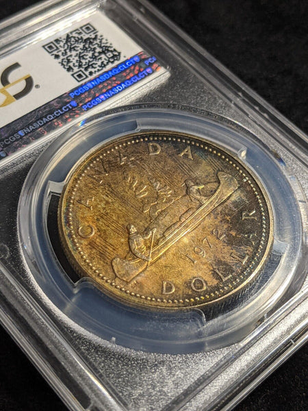 Canada 1972 One Dollar $1 Voyageur Ag PCGS SP65 GEM UNC #2339