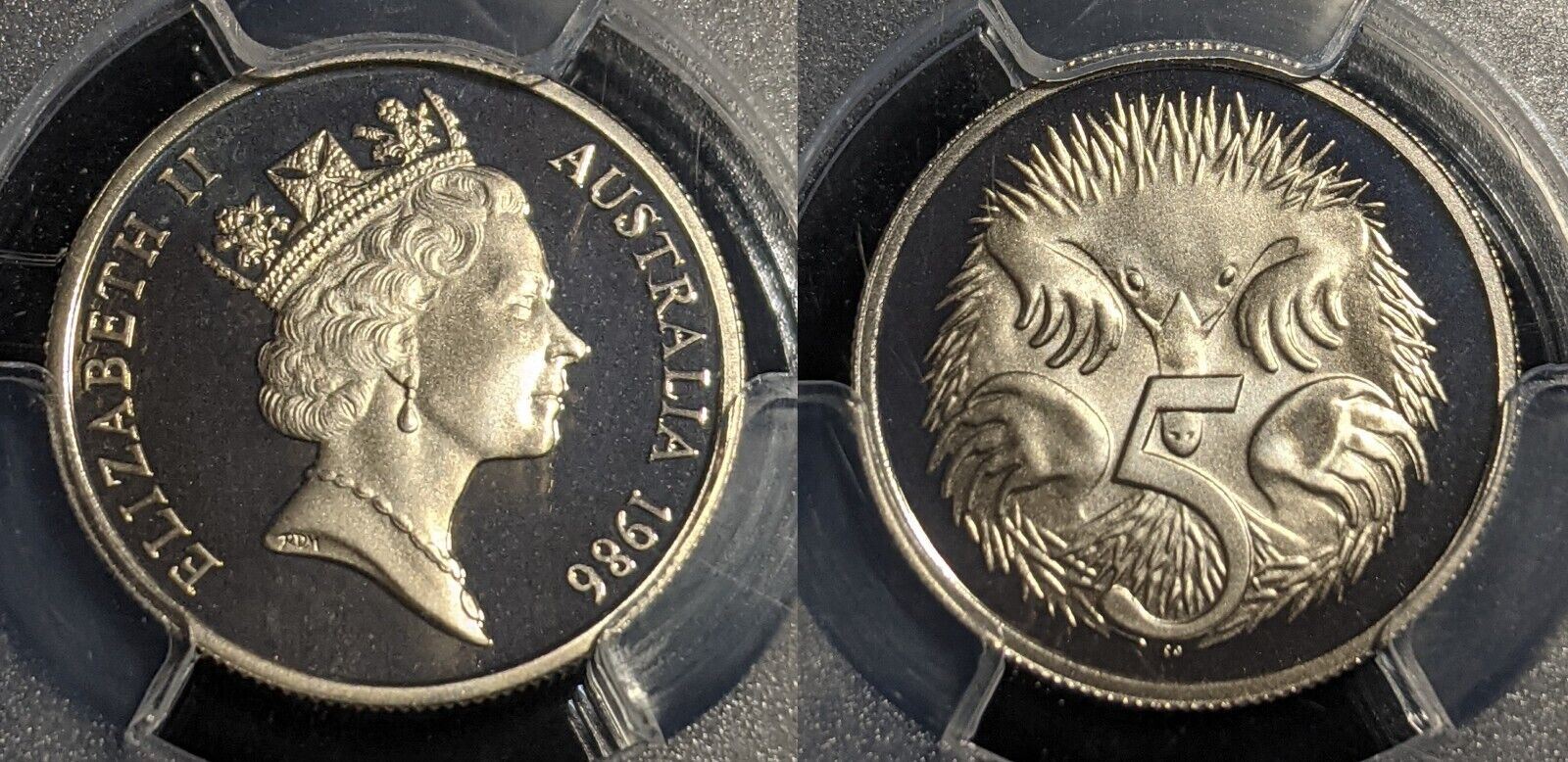 1986 Proof Five Cent 5c Australia PCGS PR69DCAM FDC UNC #2348