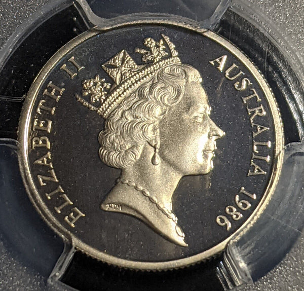 1986 Proof Five Cent 5c Australia PCGS PR69DCAM FDC UNC #2348
