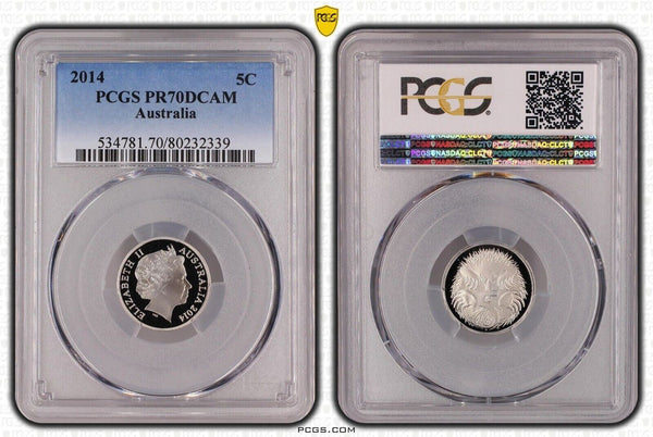 2014 Proof Five Cent 5c Australia PCGS PR70DCAM FDC UNC #2350