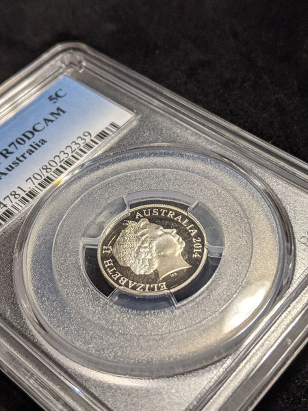 2014 Proof Five Cent 5c Australia PCGS PR70DCAM FDC UNC #2350