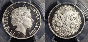 2015 Proof Five Cent 5c Australia PCGS PR70DCAM FDC UNC #2351