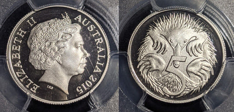 2015 Proof Five Cent 5c Australia PCGS PR70DCAM FDC UNC #2351