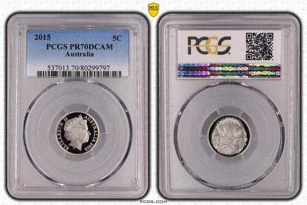 2015 Proof Five Cent 5c Australia PCGS PR70DCAM FDC UNC #2351