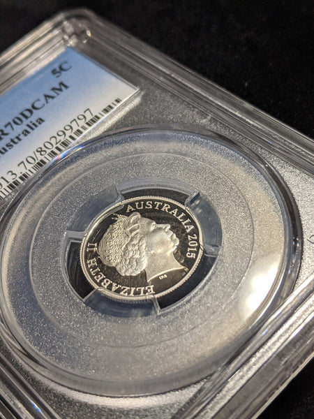 2015 Proof Five Cent 5c Australia PCGS PR70DCAM FDC UNC #2351