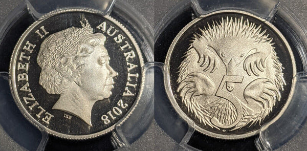 2018 Proof Five Cent 5c Australia PCGS PR70DCAM FDC UNC #2352