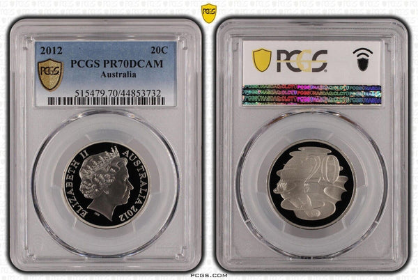2012 Proof Twenty Cent 20c Australia PCGS PR70DCAM FDC UNC #2359