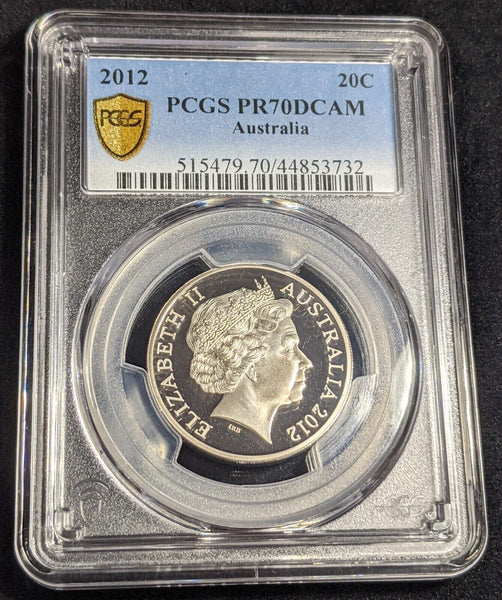 2012 Proof Twenty Cent 20c Australia PCGS PR70DCAM FDC UNC #2359
