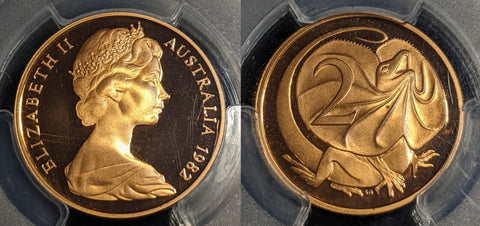 1982 Proof Two Cent 2c Australia PCGS PR68 RD DCAM FDC UNC #2358