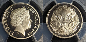 2012 Proof Five Cent 5c Australia PCGS PR70DCAM FDC UNC #2360
