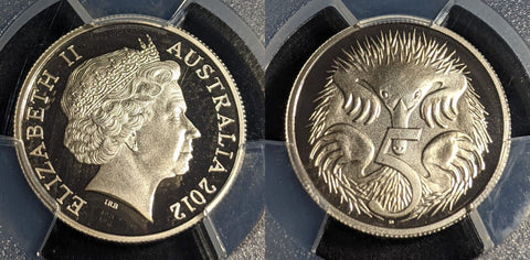 2012 Proof Five Cent 5c Australia PCGS PR70DCAM FDC UNC #2360