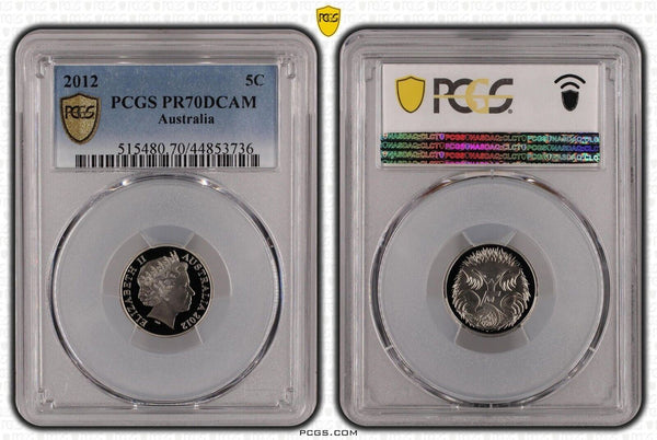 2012 Proof Five Cent 5c Australia PCGS PR70DCAM FDC UNC #2360