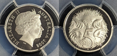 2008 Proof Five Cent 5c Australia PCGS PR70DCAM FDC UNC #2362