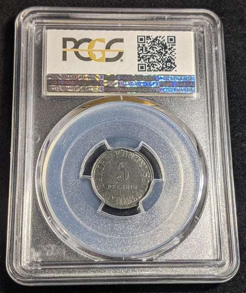 Westphalia 1917 5 Pfennig Notgeld Künzelsau PCGS MS63 CHOICE UNC Funck 263.1