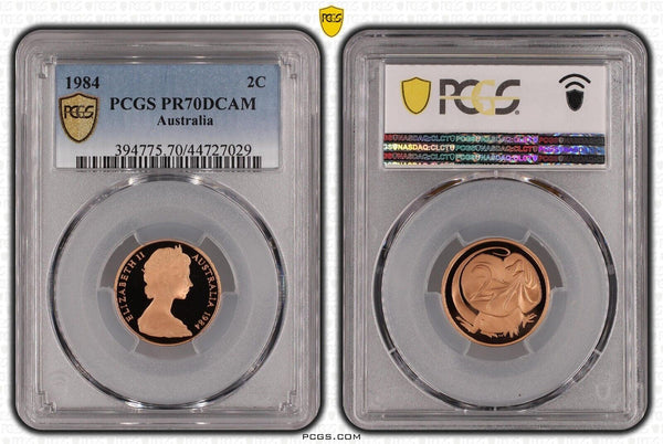 1984 Proof Two Cent 2c Australia PCGS PR70DCAM FDC UNC #2379