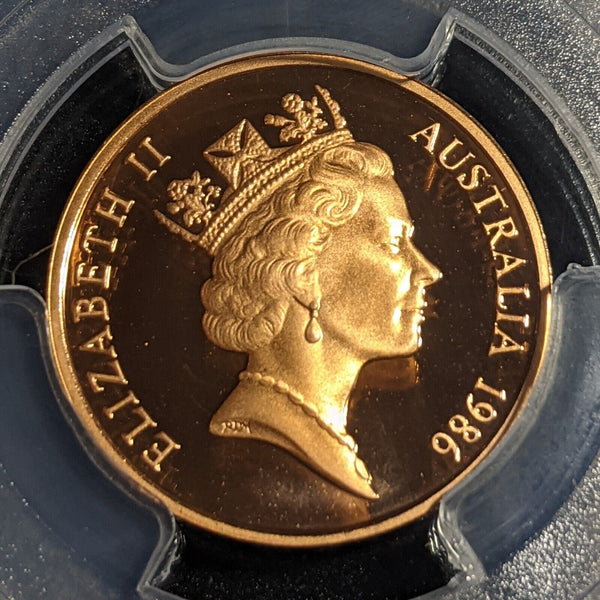 1986 Proof Two Cent 2c Australia PCGS PR70DCAM FDC UNC #2380
