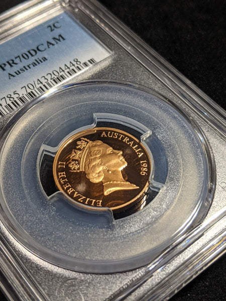 1986 Proof Two Cent 2c Australia PCGS PR70DCAM FDC UNC #2380