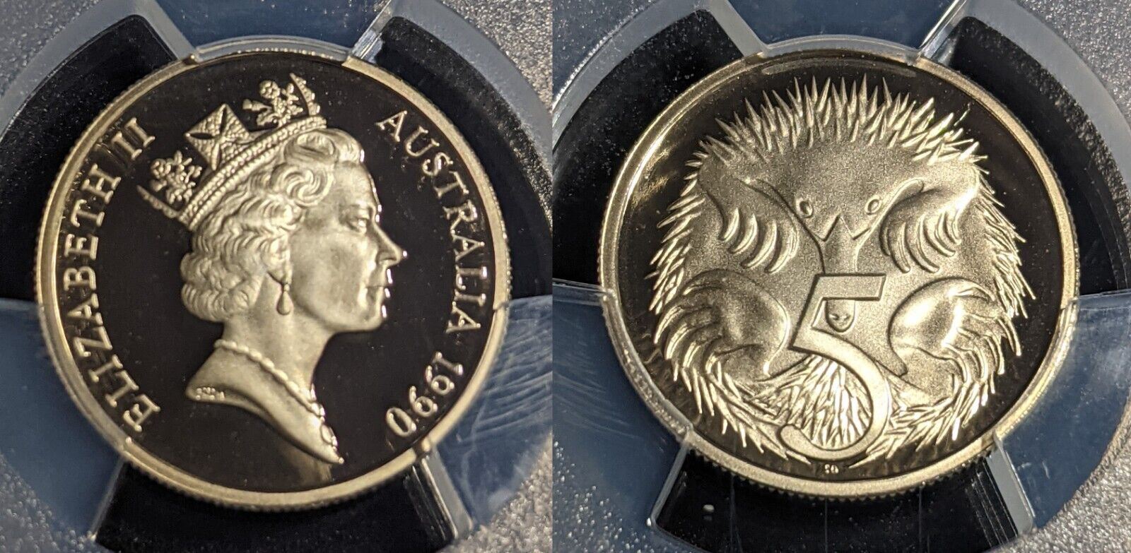 1990 Proof Five Cent 5c Australia PCGS PR70DCAM FDC UNC #2383