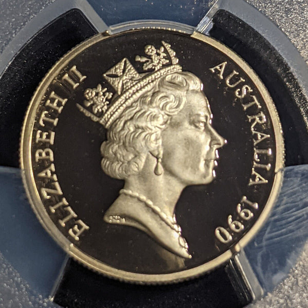 1990 Proof Five Cent 5c Australia PCGS PR70DCAM FDC UNC #2383