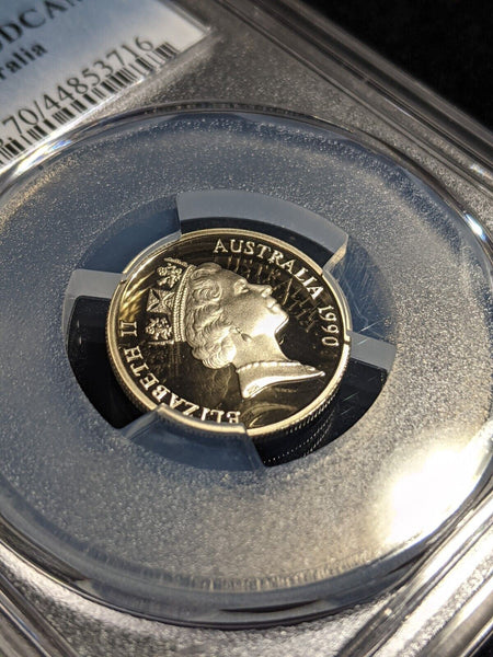 1990 Proof Five Cent 5c Australia PCGS PR70DCAM FDC UNC #2383