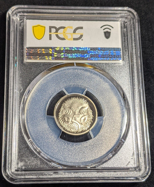 1990 Proof Five Cent 5c Australia PCGS PR70DCAM FDC UNC #2383