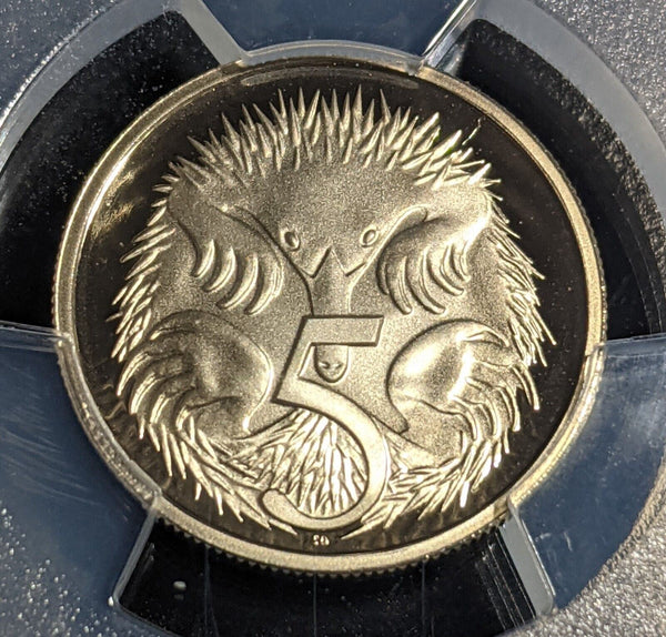 1990 Proof Five Cent 5c Australia PCGS PR70DCAM FDC UNC #2383
