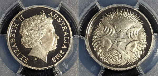 2012 Proof Five Cent 5c Australia PCGS PR70DCAM FDC UNC #2390