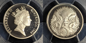 1998 Proof Five Cent 5c Australia PCGS PR70DCAM FDC UNC #2389
