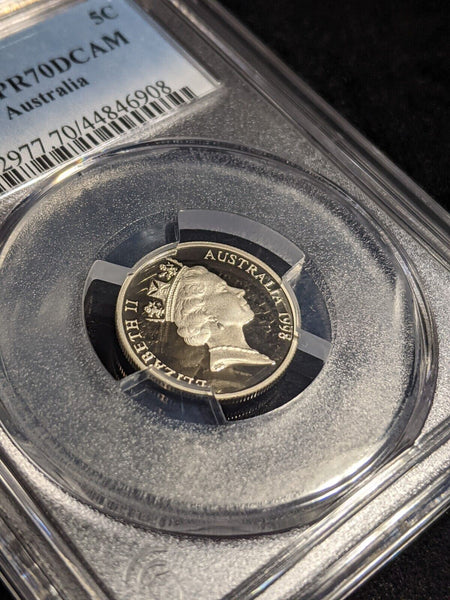 1998 Proof Five Cent 5c Australia PCGS PR70DCAM FDC UNC #2389